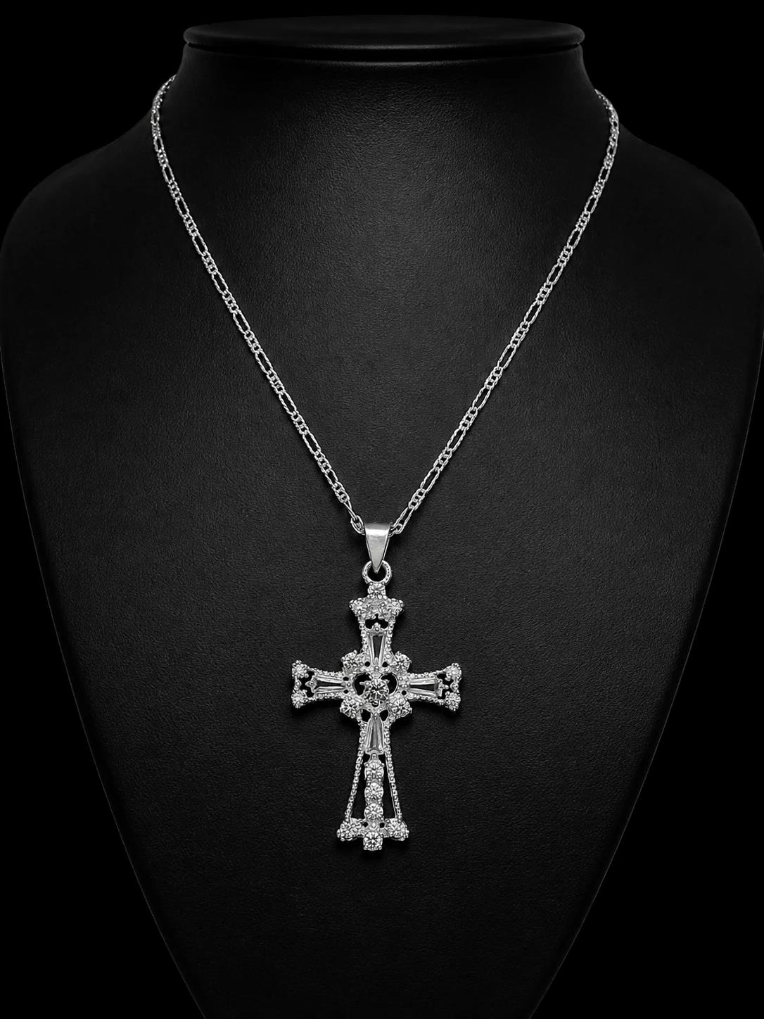 Cadena Azucarada + Dije Cruz Zirconia